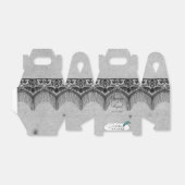 Elegante Gotische Kant Posh Bruiloft Favor Box Bedankdoosjes (Uitgevouwen)