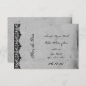 Elegante Gotische Kant Posh Bruiloft Save the Date (Voorkant / Achterkant)