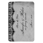 Elegante Gotische Kant Posh Bruiloft Save the Date Magneet (Verticaal)