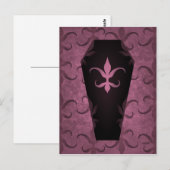 Elegante gotische kist paarse mauve Halloween Briefkaart (Voorkant / Achterkant)