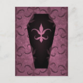 Elegante gotische kist paarse mauve Halloween Briefkaart (Voorkant)
