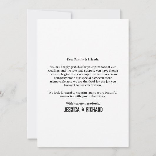 Elegante Gotische krantenfoto dank u Kaart (Achterkant)