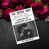 Elegante Gotische krantenfoto dank u Kaart