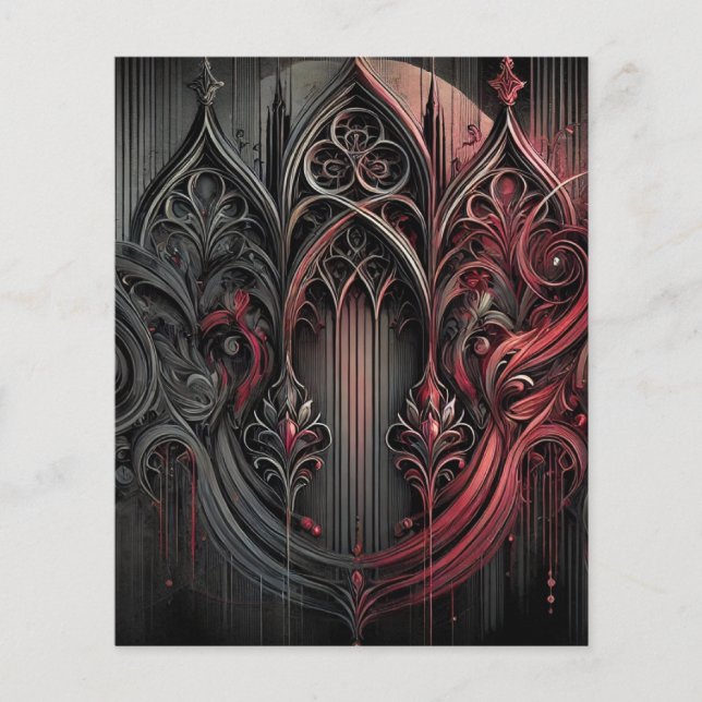 Elegante Gotische Kunst Papiervel (Voorkant)