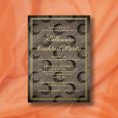 Elegante Gotische Maan Halloween Cocktailparty Folie Uitnodiging