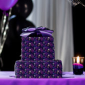 Elegante Gotische Macabre Skulls & Rozen Bruiloft Cadeaupapier