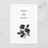 Elegante Gotische Monogram Trouwdetails Informatiekaartje (Achterkant)