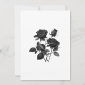 Elegante Gotische Monogram Zwart-Wit Trouwen Kaart (Achterkant)