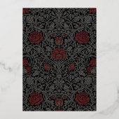 Elegante  gotische Moody Botanische bruiloft Folie Uitnodiging (Achterkant)