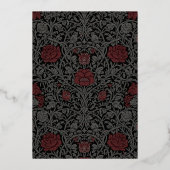 Elegante  gotische Moody Botanische bruiloft Folie Uitnodiging (Achterkant)