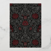 Elegante  gotische Moody Botanische bruiloft Folie Uitnodiging (Achterkant)