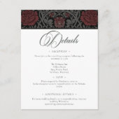 Elegante  gotische Moody Botanische bruiloft Informatiekaartje (Voorkant)