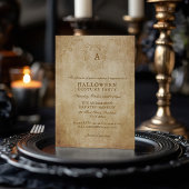 Elegante  gotische ouderdom papier Halloween Party Kaart
