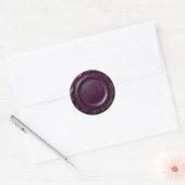 Elegante Gotische Paarse Wax Seal Bruiloft Sticker (Envelop)