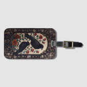 Elegante gotische raven met Rozen Bagagelabel (Voorkant (horizontaal))