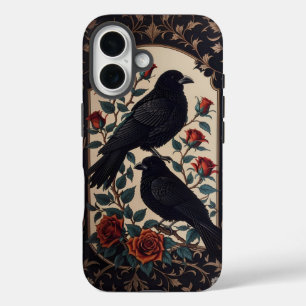Elegante gotische raven met Rozen iPhone 16 Hoesje