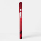 Elegante Gotische Rode Rozen Aangepaste Naam iPhone Hoesje (Linkerkant)