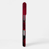 Elegante Gotische Rode Rozen Aangepaste Naam iPhone Hoesje (Rechterkant)