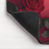 Elegante Gotische Rode Rozen Aangepaste Naam Muismat (Hoek)