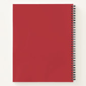 Elegante Gotische Rode Rozen Aangepaste Naam Notitieboek (Achterkant)