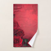 Elegante Gotische Rode Rozen Bad Handdoek (Handdoek)