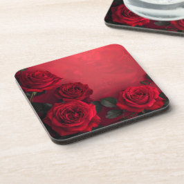 Elegante Gotische Rode Rozen Bier Onderzetter