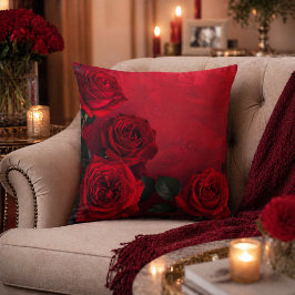 Elegante Gotische Rode Rozen Kussen