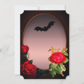Elegante gotische rode rozen redden de datum kaart (Achterkant)