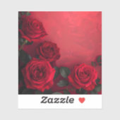 Elegante Gotische Rode Rozen Sticker (Vel)
