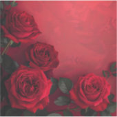 Elegante Gotische Rode Rozen Sticker (Voorkant)