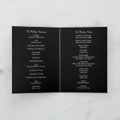 Elegante gotische rode rozen trouwprogramma kaart (Binnen)