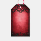 Elegante Gotische Roestige Rood Cadeaulabel (Achterkant)