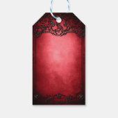 Elegante Gotische Roestige Rood Cadeaulabel (Achterkant)