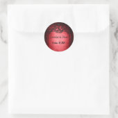 Elegante Gotische Roestige Rood Ronde Sticker (Tas)