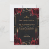 Elegante Gotische Romantische Bruiloft Bedankkaart (Voorkant)