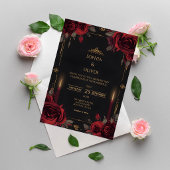 Elegante Gotische Romantische Bruiloft Kaart