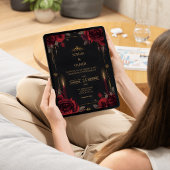 Elegante Gotische Romantische Bruiloft Kaart