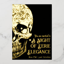 Elegante Gotische Schedel Halloween Party Folie