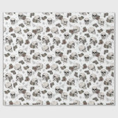 Elegante gotische schedels Halloween Dia de los Mu Cadeaupapier (Vlak)