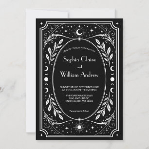 Elegante Gotische Tarot Huwelijksuitnodiging Kaart