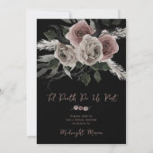 Elegante Gotische tot de dood ons scheidt Bruidsfe Kaart (Voorkant)