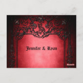 Elegante gotische trouw Trouwkaart Briefkaart (Achterkant)