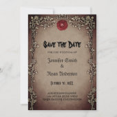 Elegante gotische trouwkaart 'save the date' uitno kaart (Voorkant)