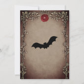 Elegante gotische trouwkaart 'save the date' uitno kaart (Achterkant)