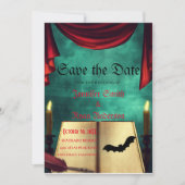 Elegante gotische trouwkaart save the date uitnodi kaart (Voorkant)