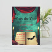 Elegante gotische trouwkaart save the date uitnodi kaart (Staand voorkant)