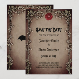 Elegante gotische trouwkaart save the date uitnodi kaart