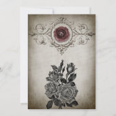 Elegante gotische trouwkaart save the date uitnodi kaart (Achterkant)