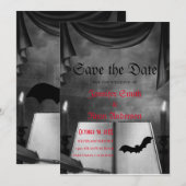 Elegante gotische trouwkaart save the date uitnodi kaart (Voorkant / Achterkant)