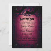 Elegante gotische trouwkaart save the date uitnodi kaart (Voorkant)